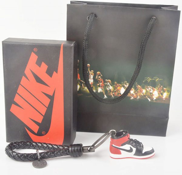 Air Jordan 1 “Black Toe” Sneaker Keychain